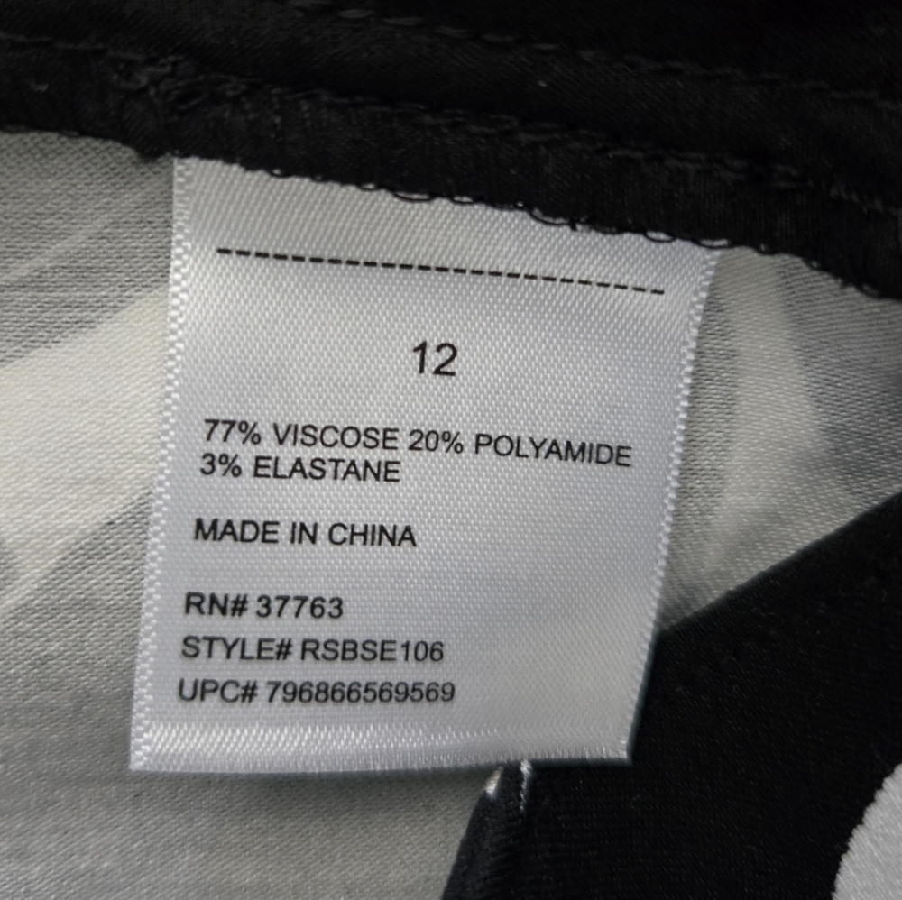 Rafaella Tropical Print Shorts Sz 12 Comfort Stretch High Rise 6 1/2" Inseam - Picture 7 of 8